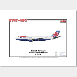 Boeing B747-400 - British Airways "Chelsea Rose / England" (Art Print) Posters and Art